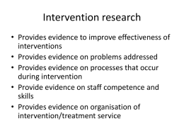 Intervention research - King's College London