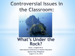 Controversial Issues in the Classroom: