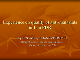 Lao PDR Presentation - World Health Organization