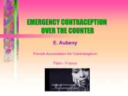 Emergency contraception over the counter