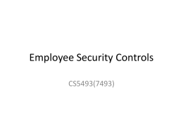 Employee Security Controls