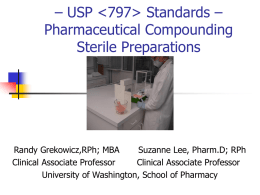 USP  Standards – Pharmaceutical