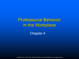 Professional Behavior in the Workplace
