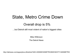 State, Metro Crime Down
