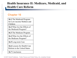 Chapter 16 Health Insurance II