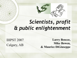 Powerpoint Slides (Larry Bencze)