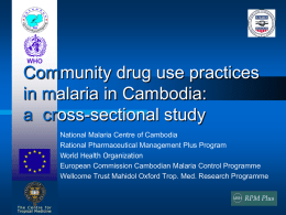 Community drug use practices in malaria in Cambodia: a cross
