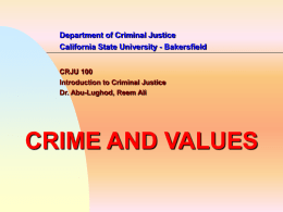 Crime and Values