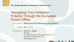 Navigating Your Inhalation Patents Through the European Patent