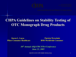 FDA-CHPA Joint Presentation