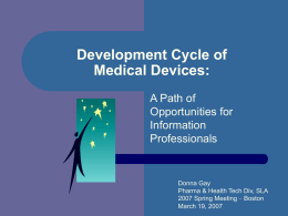Product Development Lifecycle of Medical Devices