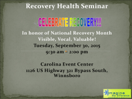 Recovery Health Seminar Powerpoint