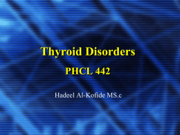 Thyroid disorders Lecture