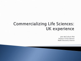 Commercializing Life Sciences