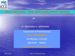 Drug Discovery-New Drug Development Process