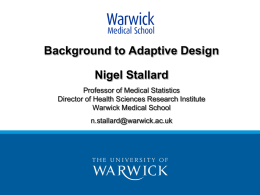 What are adaptive designs?