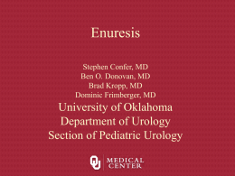 Enuresis - OU Medicine