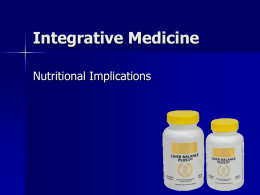 Integrative Medicine and Phytotherapy