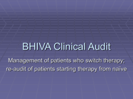 2004-5 audit of switching therapy and re-audit of start therapy