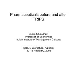 Local Innovation Capability Pharmaceuticals in India before and