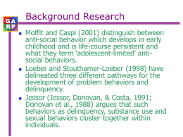 Typologies of Problem Behaviors in Seventh Grade and the Relation