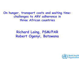 challenges to ARV adherence in three African countries