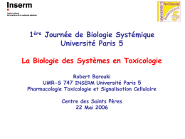Xenobiotic - L`Université Paris Descartes