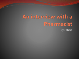 Felicia`s Pharmacist Individual Project