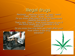 Illegal drugs - World of Teaching