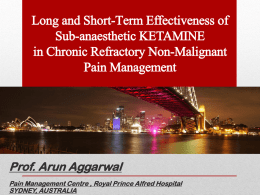 Ketamine - 2 nd International Conference and Exhibition on Pain