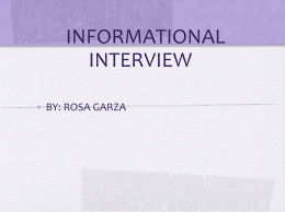 inforamtional interview -val