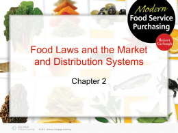 Food Laws and the Market and Distribution Systems