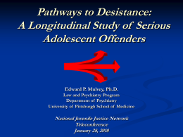 Pathways to Desistance - National Juvenile Justice Network