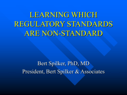 learning which regulatory standards are non