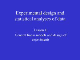 Examples of General Linear Models