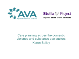 Care planning across the domestic violence and substance misuse