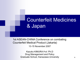 Counterfeit Medicines & Japan