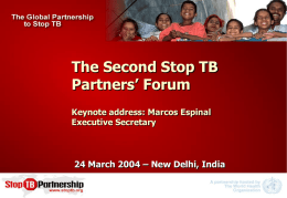 Global Progress on Stop TB Partnership