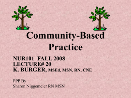 Community-Based Practice - Suffolk County Community College