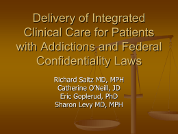 Delivery of Integrated Clinical Care for Patients with