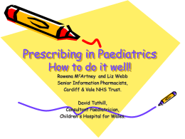 Prescribing for Paediatrics
