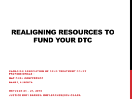 DTC - Canadian Association of Drug Treatment Court Professionals