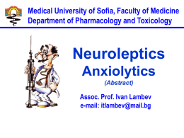 Neuroleptics and Anxiolytics