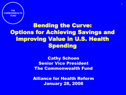 Cathy Schoen - Alliance for Health Reform