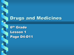 Drugs and Medicines - Garnet Valley School District