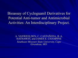 Bioassay of Cycloguanil Derivatives for Potential Anti