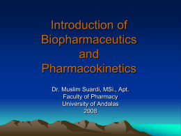 Biopharmaceutics - Fakultas Farmasi UNAND
