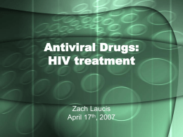 Antiviral Drugs: HIV treatment
