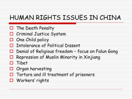 Human rights issues in China