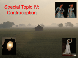 Contraception - Division Of Animal Sciences